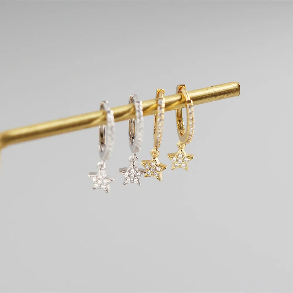 Женские серьги кольца из серебра 925 пробы с