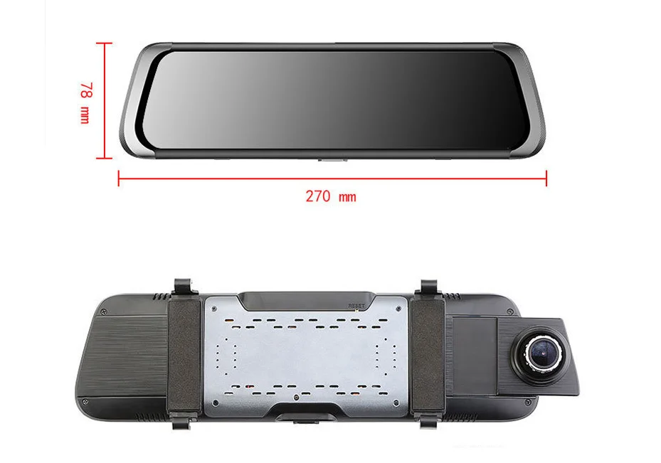 Автомобильный видеорегистратор с двойным объективом 10 0 дюймов Full HD 1080P зеркало