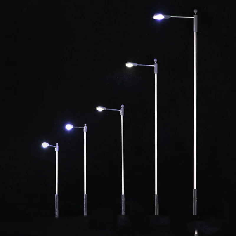 

10pcs HO OO N Train Model Railway Accessories Model Lamp Building Scene 1:75 1:100 1:150 1:200 1:300 Scale Street Light