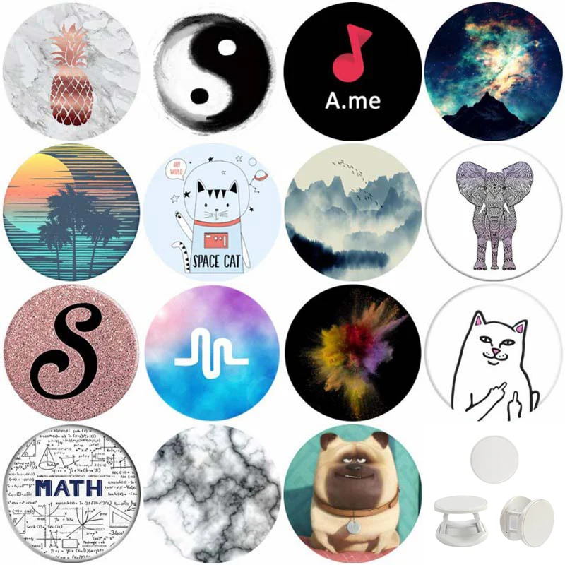 

Hot Music Pattern Nimble Mobile Phone Holder Попсокет Hand Brackets Nimble Pocket Socket Stand For Smartphones Tablets