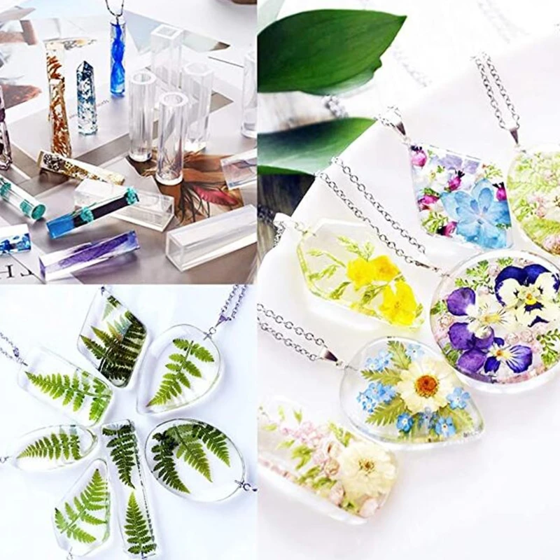 

1 Set DIY Crafts Jewelry Pendant Making Tools Crystal Epoxy Resin Mold Necklace Earrings Casting Silicone Mould