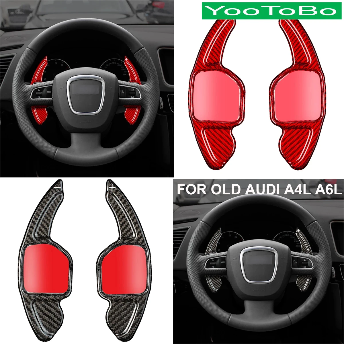 

Forged Real Carbon Fiber Car Central Steering Wheel Paddle Shifters Extension For Audi OLD A4L A5 A6L A8 S5 S6 S8 RS6 Q5 Q7 2012