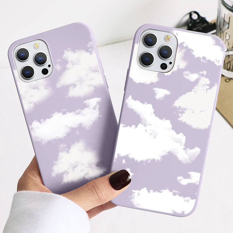 Fashion Colored Clouds Painting Phone Case For Samsung Galaxy A50 A51 A52 A32 A71 S20 FE A21S S9 S8 S10 S21 Plus Ultra Cover | Мобильные