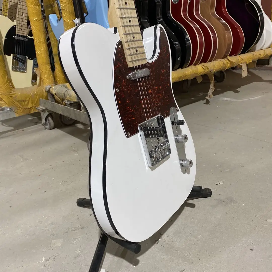TELE Electric гитара с кленовым грифом красная черепаховая оболочка двойная