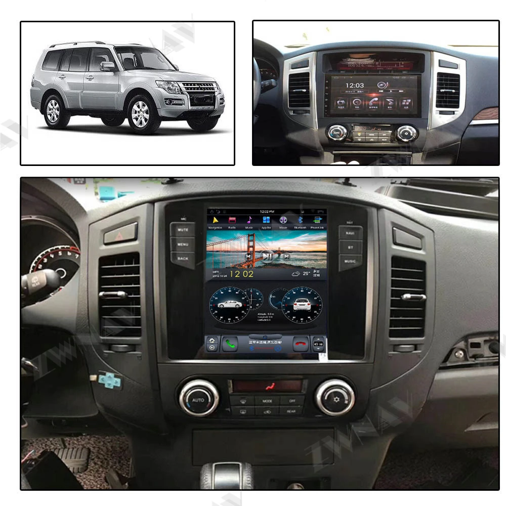 Вертикальный Tesla экран Android 9 0 Автомобильный мультимедийный плеер для MITSUBISHI PAJERO V97