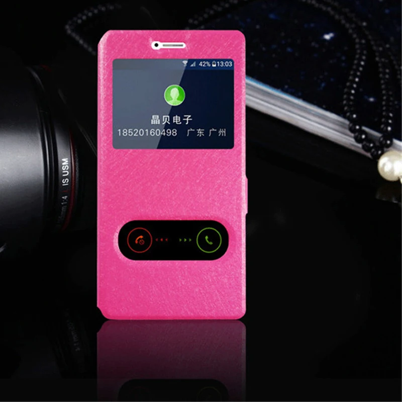 Чехол для Samsung A5 2017 чехол быстрое окошко просмотра ответа раскладной Galaxy чехлы