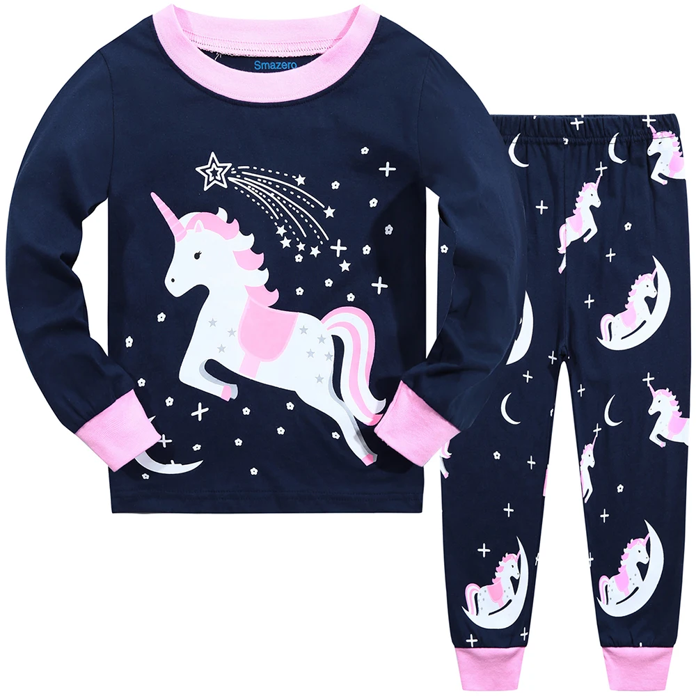 Пижамный комплект для маленьких девочек светящийся в темноте Единорог пони Pjs