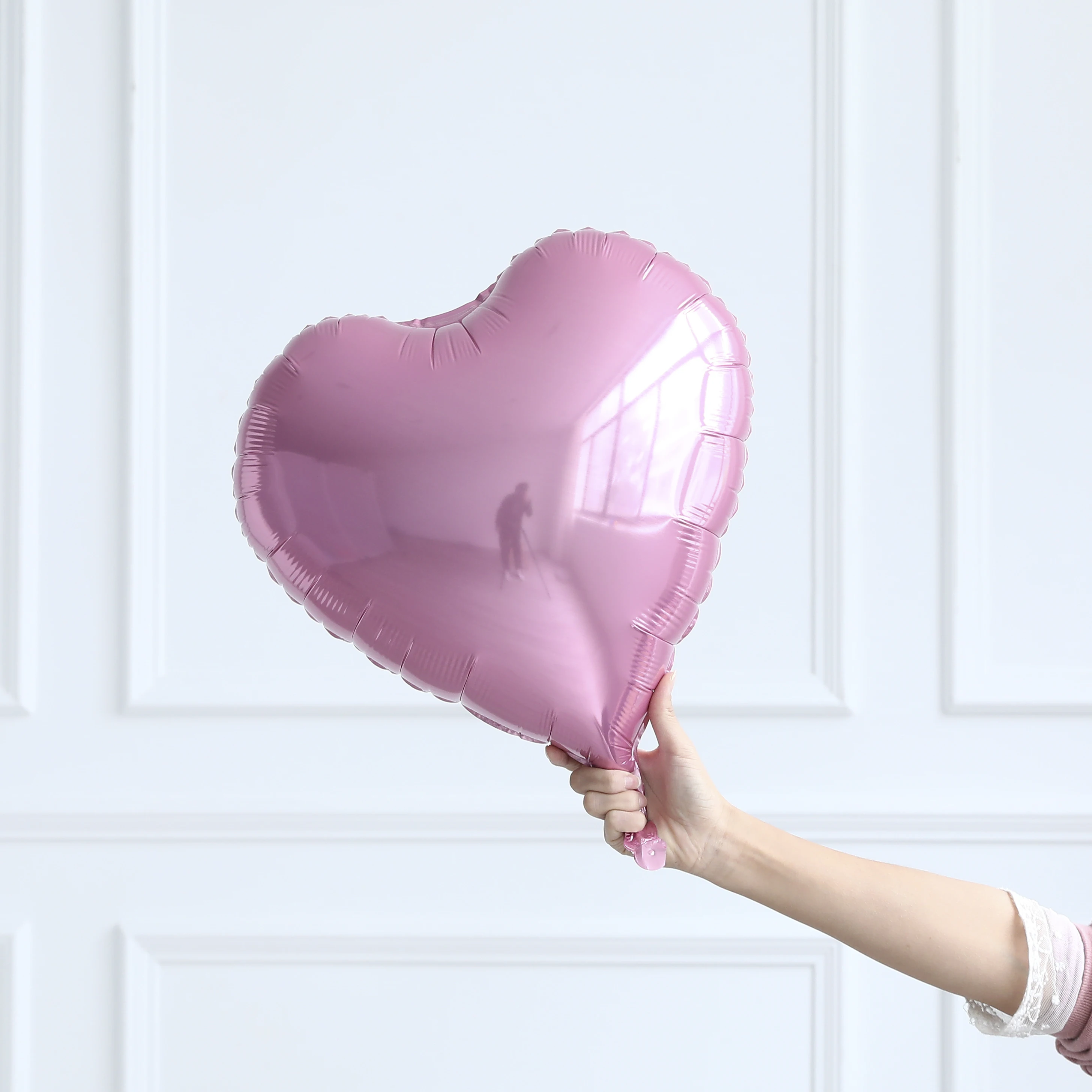 50 шт. Смешанные розовые красные сердечки образные шарики из фольги украшения для