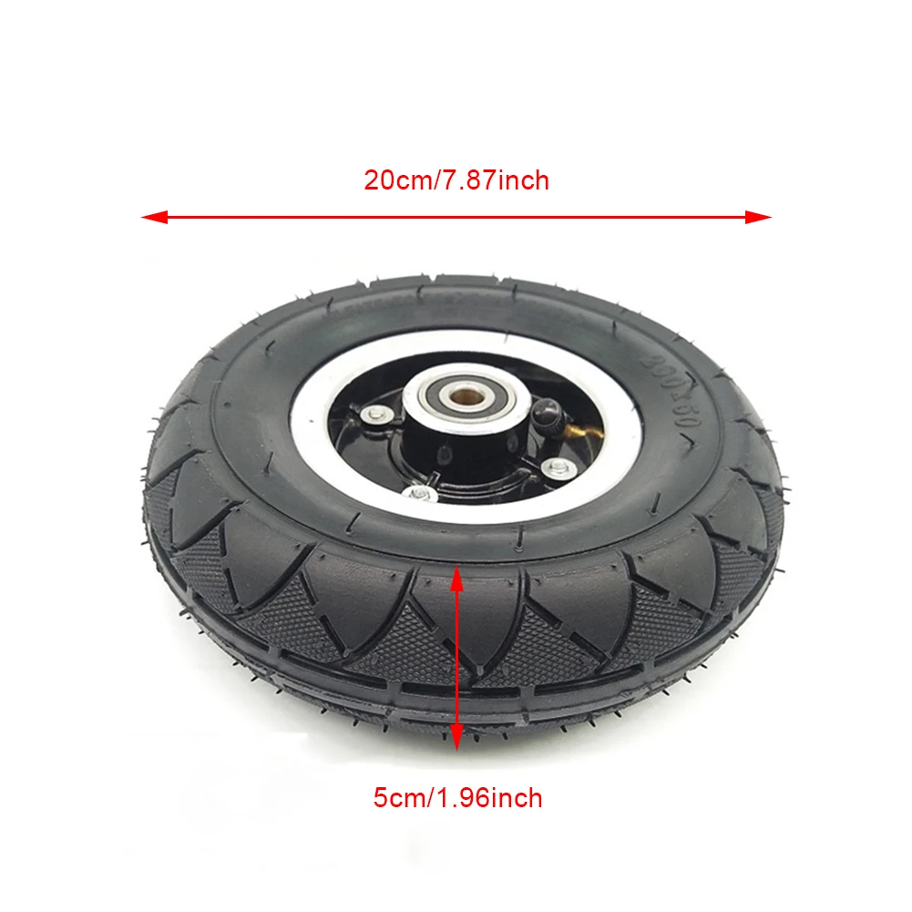 

200*50Electric Scooter Tyre With Wheel Hub8" Scooter 200x50 Tyre Inflation Electric Vehicle Aluminium Alloy Wheel Pneumatic Tire