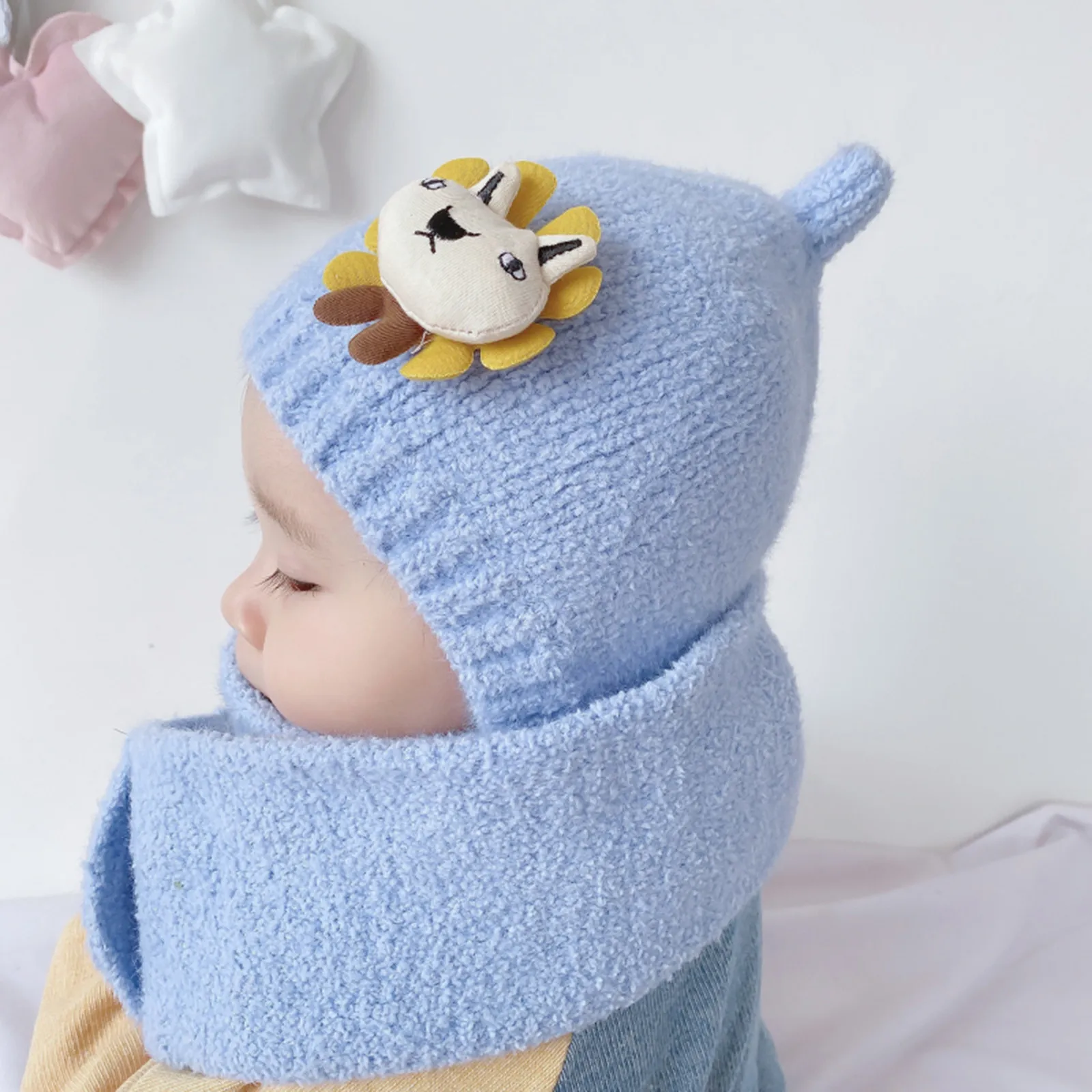 2 предмета в комплекте детская шапка и шарф одежда для малышей мальчиков девочек