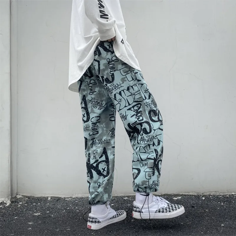 

Брюки мужские прямые свободного покроя, повседневные штаны Tie-Dye в стиле High Street, большие размеры, европейские и американские, Осень-зима