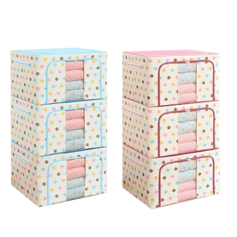 

3-Piece 72L Closet Storage Bag and Clothes Storage Bag Can Accommodate Extra-Large Capacity Quilts, Bedding, Blankets and Clothi