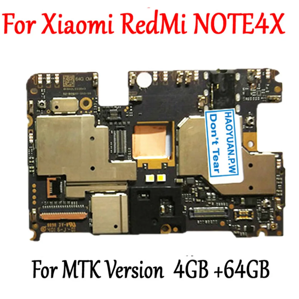 Оригинальная разблокированная материнская плата для Xiaomi RedMi hongmi NOTE4X NOTE 4X схемы