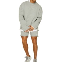 men movement 2 piece mens sweatshirt five point pants suit leisure training fitness shorts sports entertainment mens sets