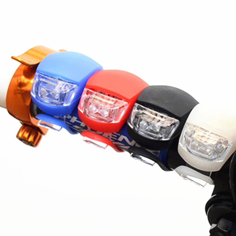 

Bicycle Front Light Bicycle Accessories Silicone LED Head Front Rear Wheel Bike Light Waterproof Cycling With Battery Bike Lamp