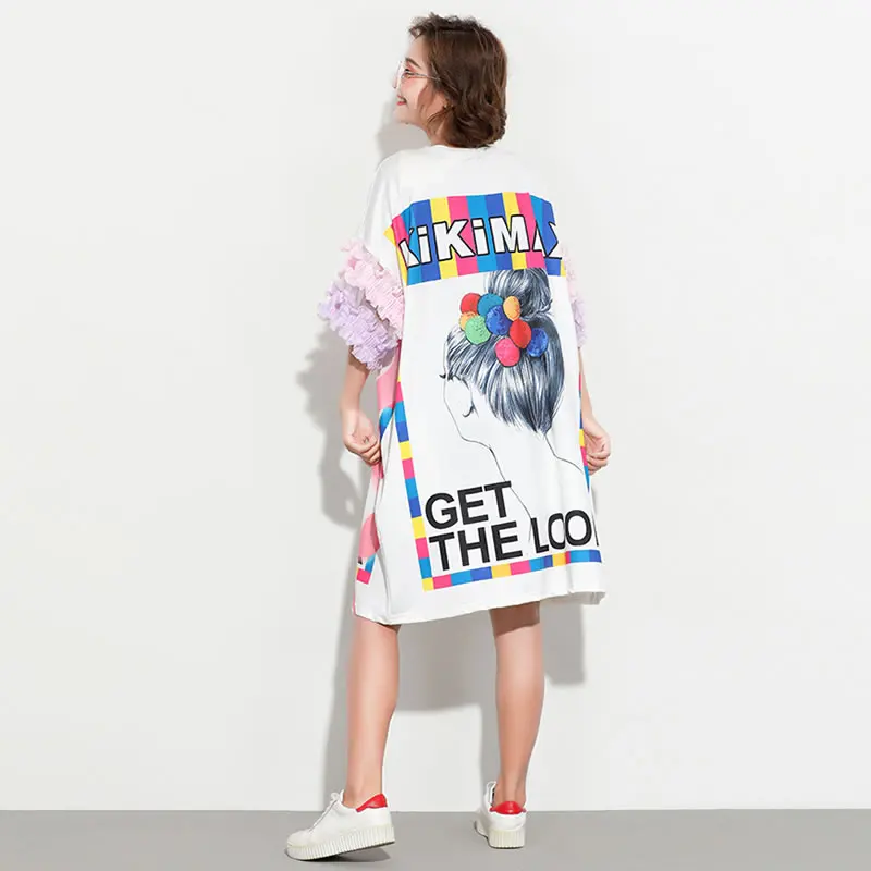 Женское свободное платье-пуловер [XITAO] черное Повседневное платье свободного