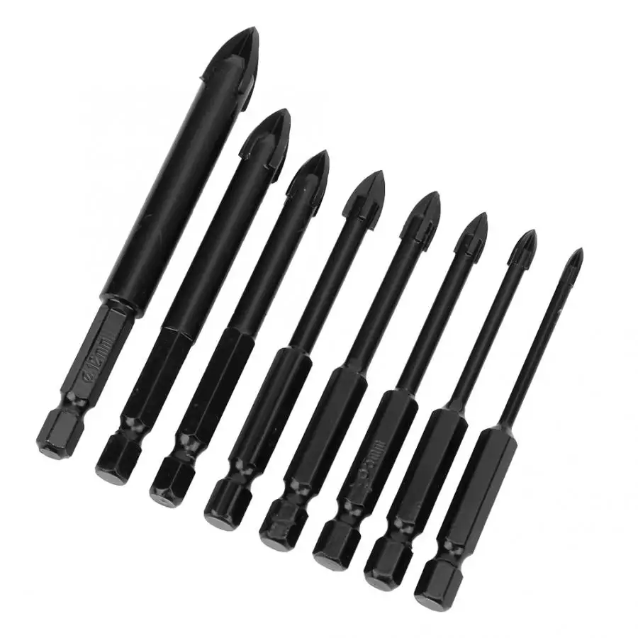 Сверла с шестигранным хвостовиком 8 шт. сверла из высокоуглеродистой стали 3 мм 4 5