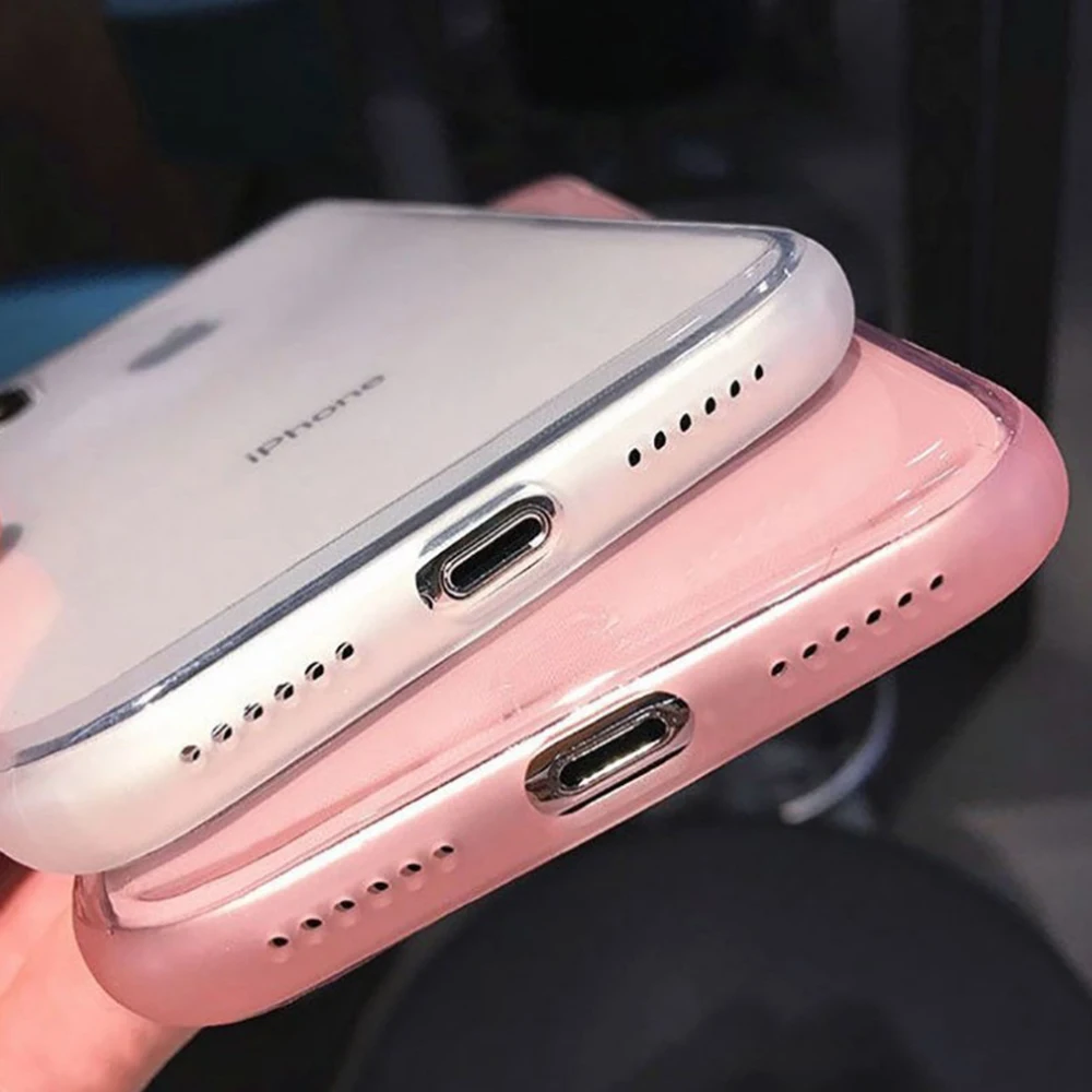 

Transparent See Through Phone Case For iPhone 11 Pro XS Max XR X 8 7 6s 6 Plus 11Pro Shockproof Clear Silicone Soft Cover Shell