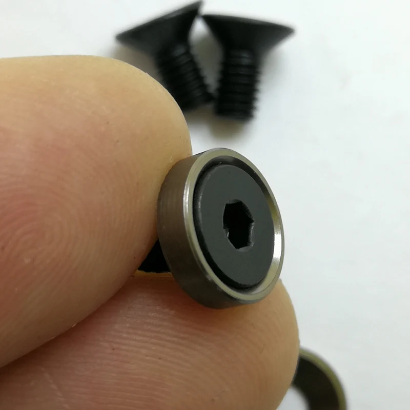 10 шт./партия черные алюминиевые прокладки из нержавеющей стали M4 x 8 мм