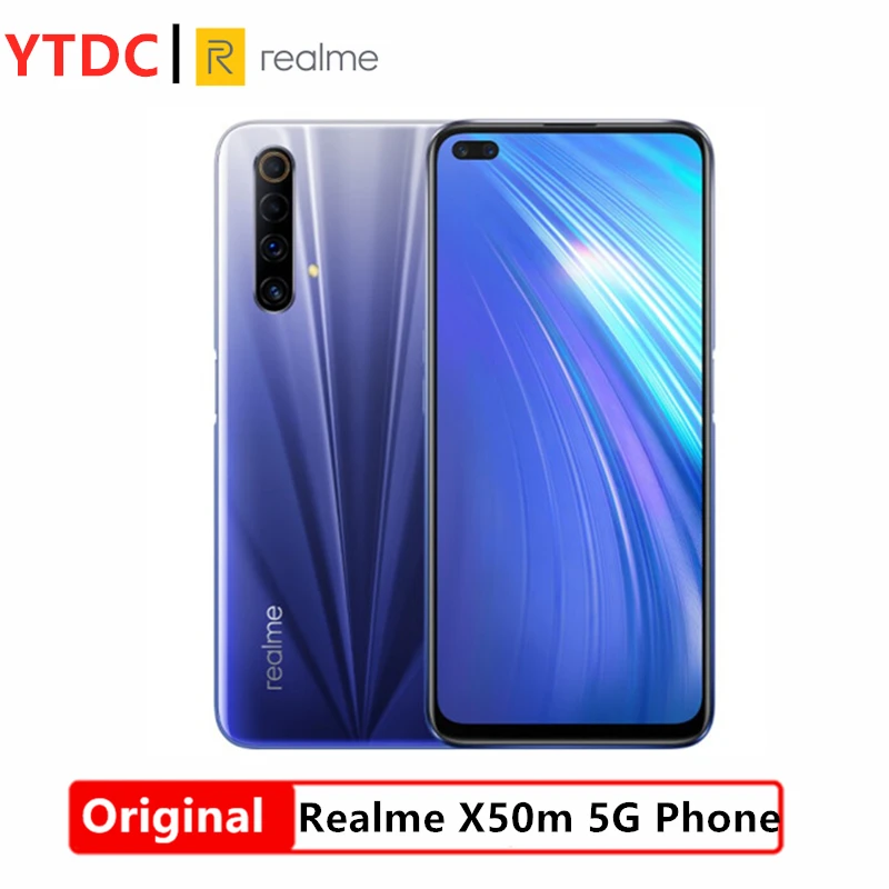 Смартфон Realme X50m 5G оригинальный мобильный телефон 128 ГБ 8 ГБ/6 6 57 дюйма Snapdragon 76 120 Гц