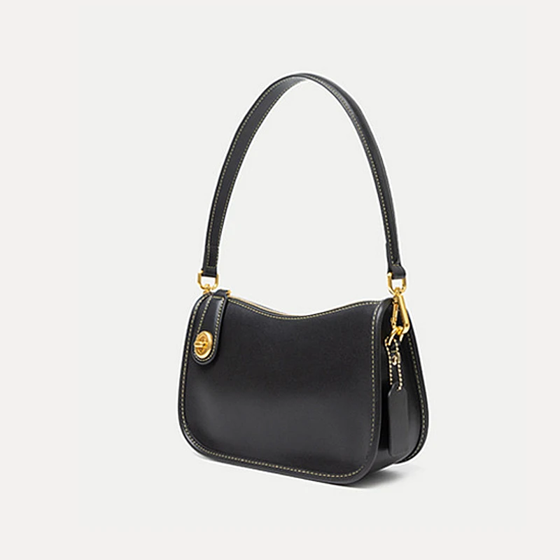 

Fashion, leisure, light and versatile one-shoulder messenger portable leather retro French underarm baguette