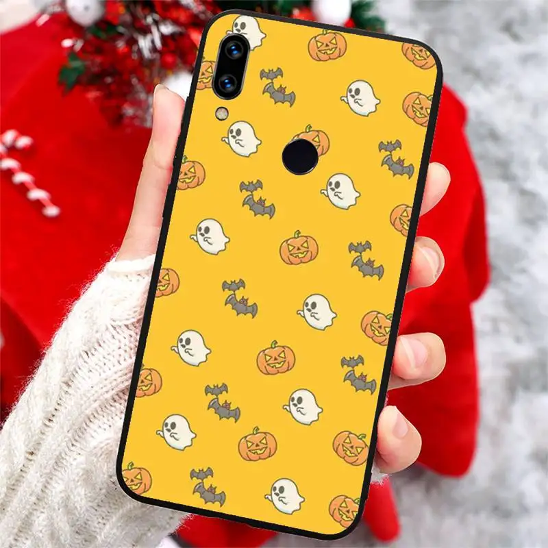 

Cute little ghost with halloween pumpkin Phone Case For Xiaomi Redmi note 7 8 9 t k30 max3 9 s 10 pro lite