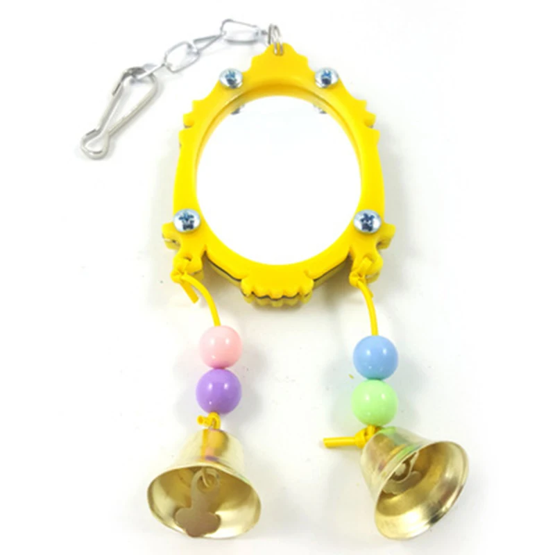 Зеркало для домашних животных птица деревянная игрушка с окунем попугая попугай