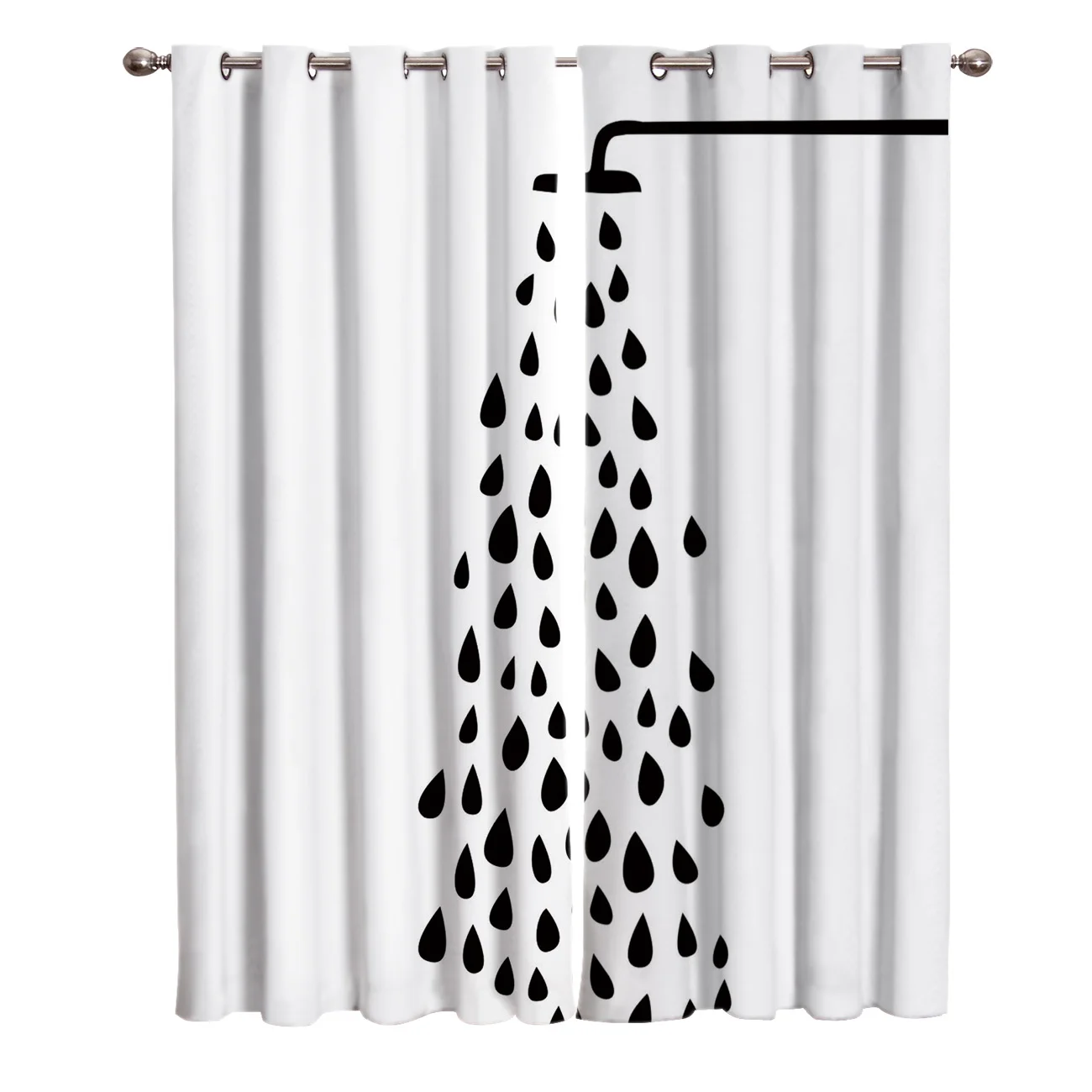 Душ капель черный белый цвет Шторы s Спальня Кухня Крытый Декор Дети панели с