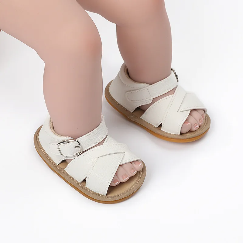 Сандалии для новорожденных девочек Нескользящие босоножки из искусственной