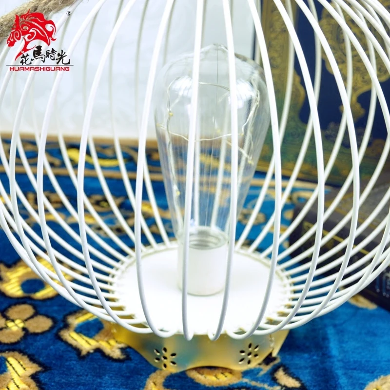 Американский светодиодный электронный подсвечник Железный фонарь современный