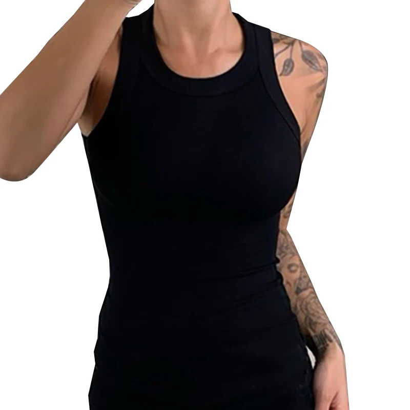 Майка VICABO Женская Облегающая майка без рукавов женская одежда топ женские топы