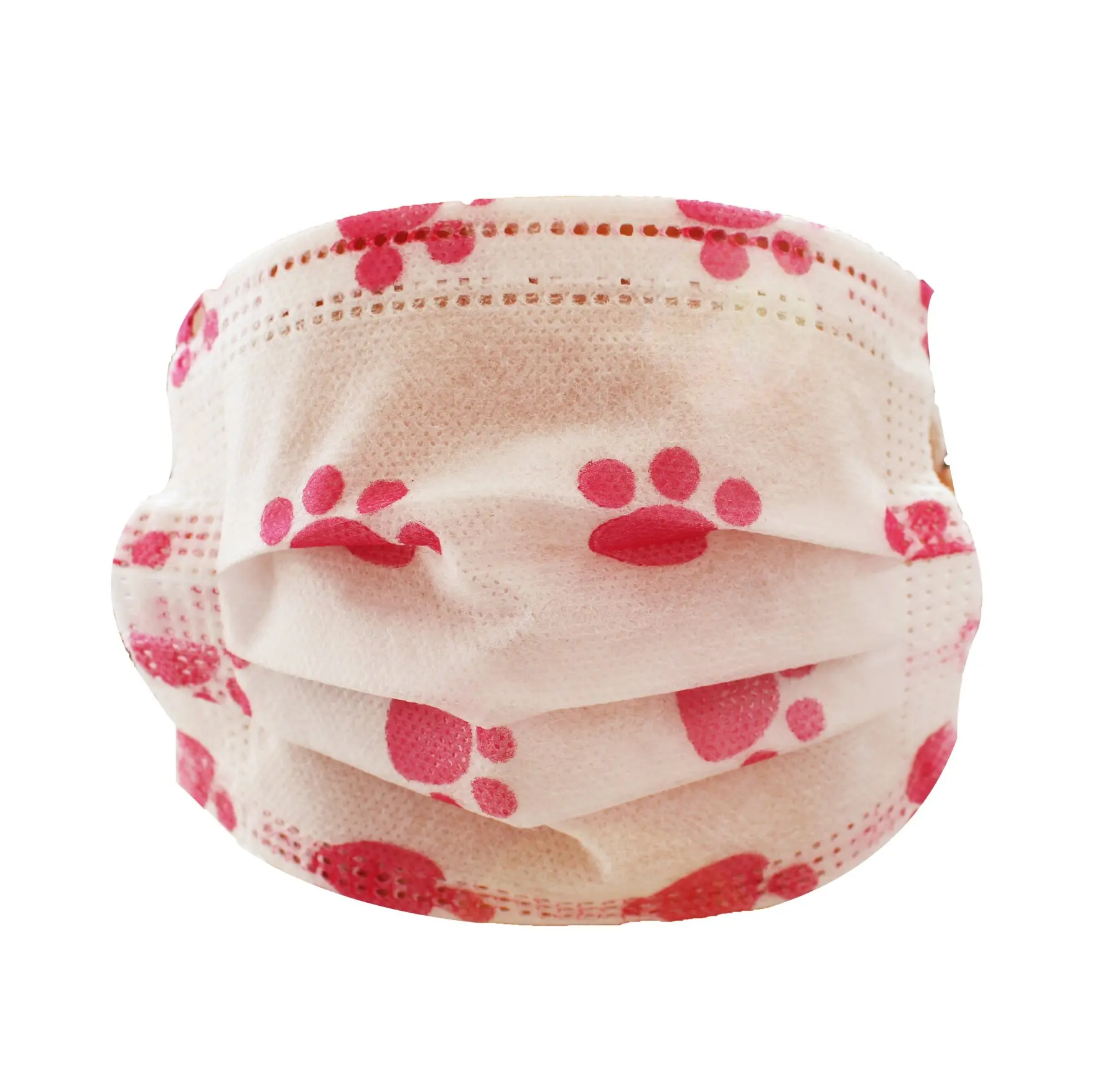 

Pink Paw Pattern Children Mask 10'lu
