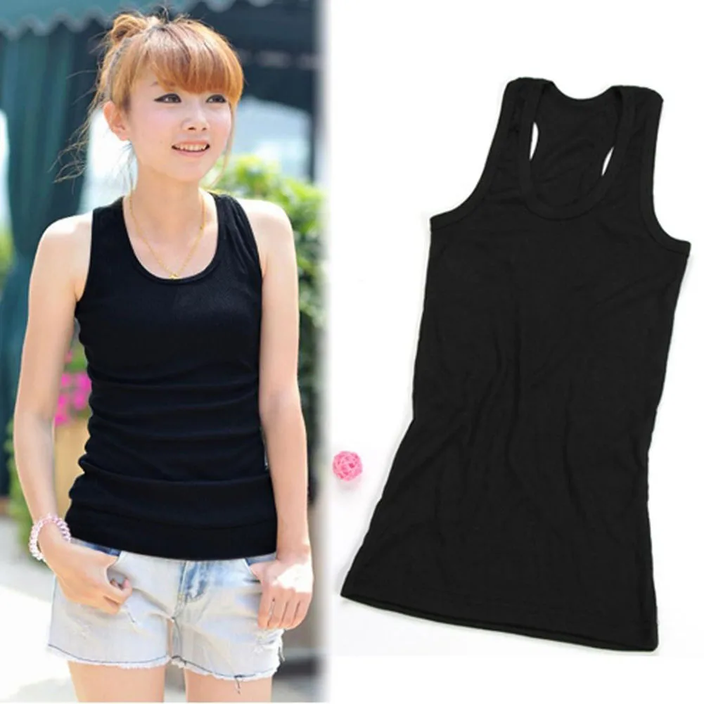 

Tank Top Sexy Crop Vest Sleeveless Slim Cotton O-neck Solid Color Tank Top for Women Summer Women Top Female Clothing 2021 New