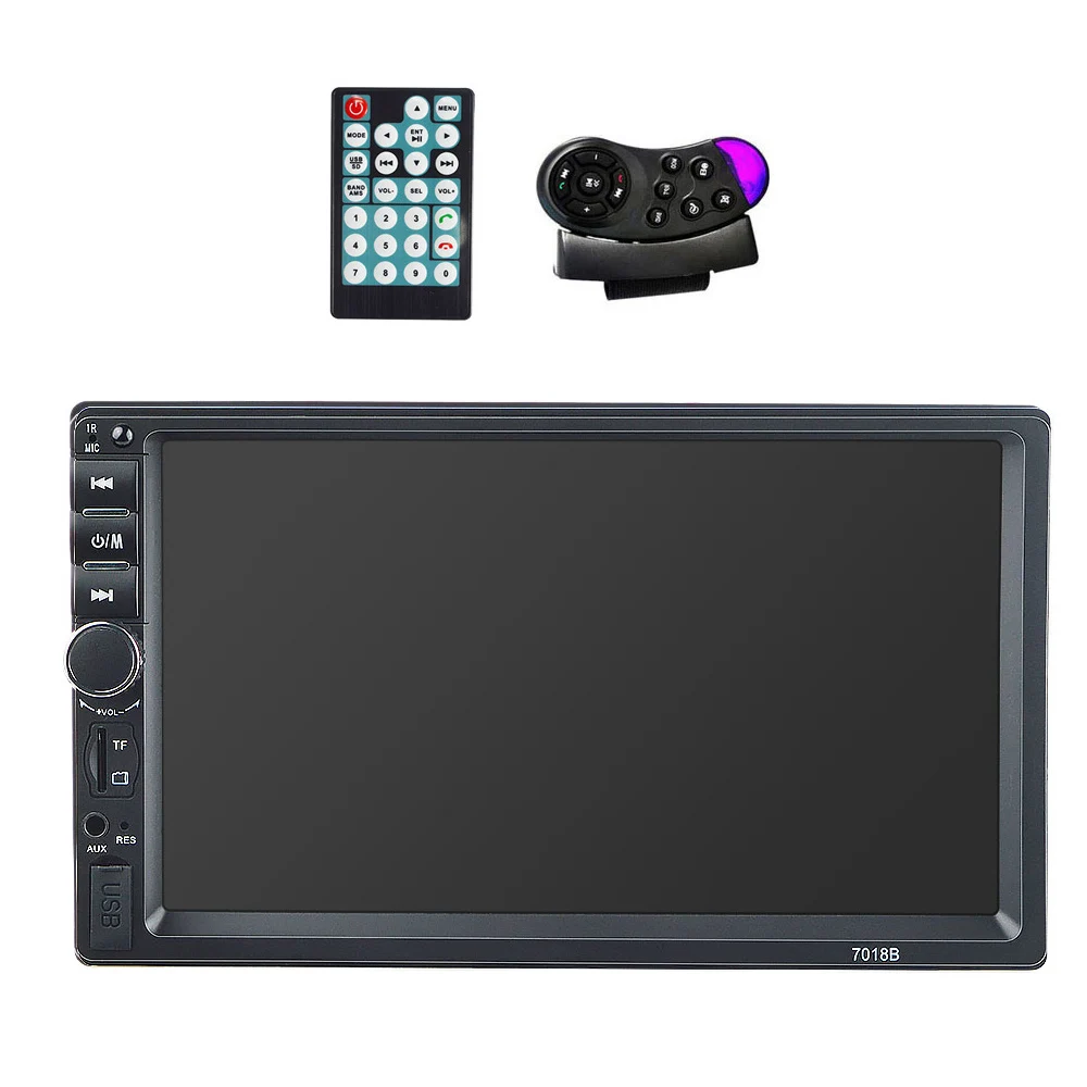 with remote 2din автомобильный Радио Bluetooth мультимедийный плеер HD " сенсорный экран Авто Аудио 2 din стерео приемник MP5 USB TF FM камера - Цвет: with remote