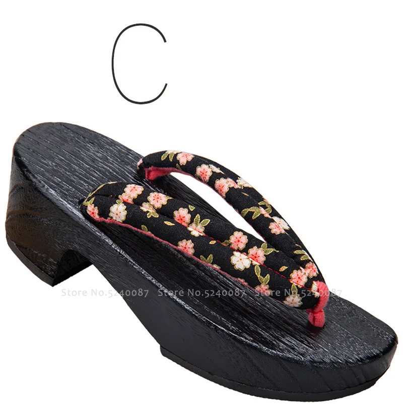 Восточные Сабо Geta японское традиционное кимоно деревянная обувь для женщин
