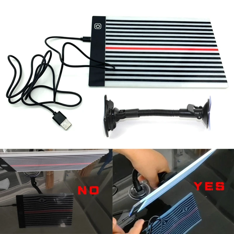 

Paintless Dent Fix Tools Car LED Stripe Line Board Light Find Dent Reflector Den