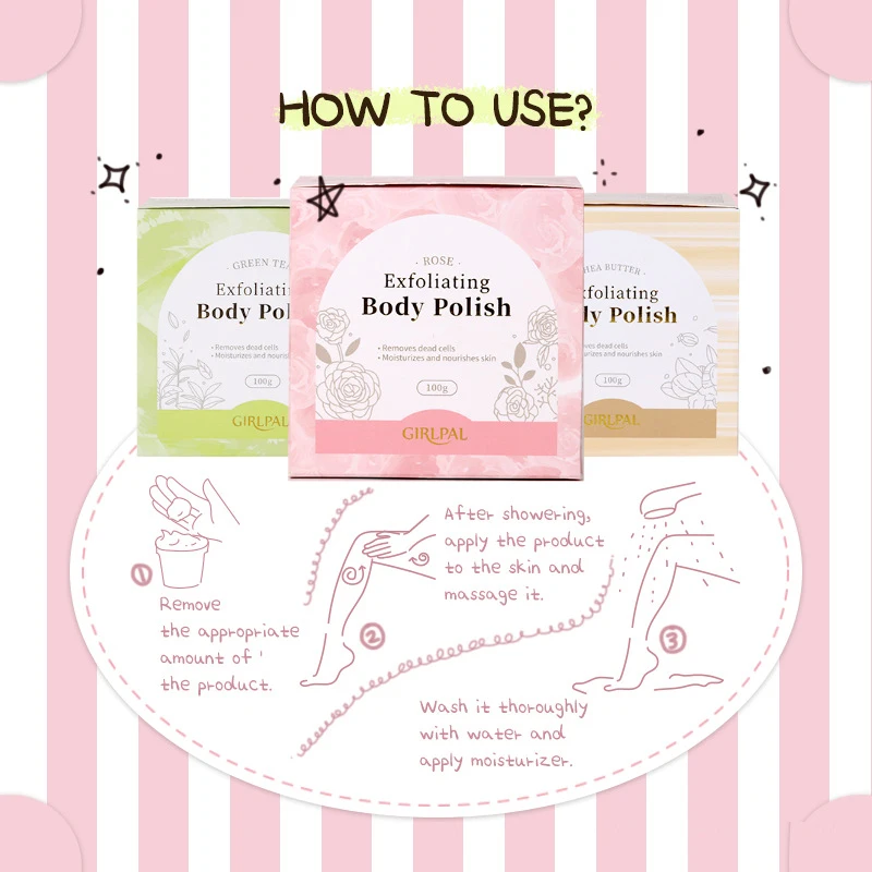 

100ml Green tea rose shea butter l moisturizing body scrub whitening body scrub exfoliating beauty products skin care products