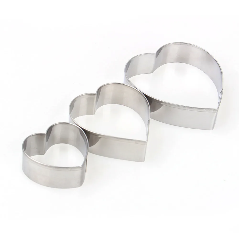 3 шт./компл. Сердце Круглый Форма оригинальные формочки для печенья в виде