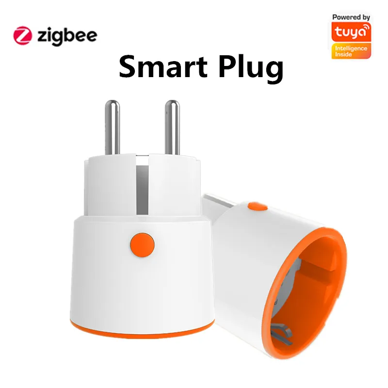 

Tuya Smart Zigbee 3.0 Power Plug 16A EU Outlet 3680W Meter Remote Control Work With Alexa And Tuya Hub