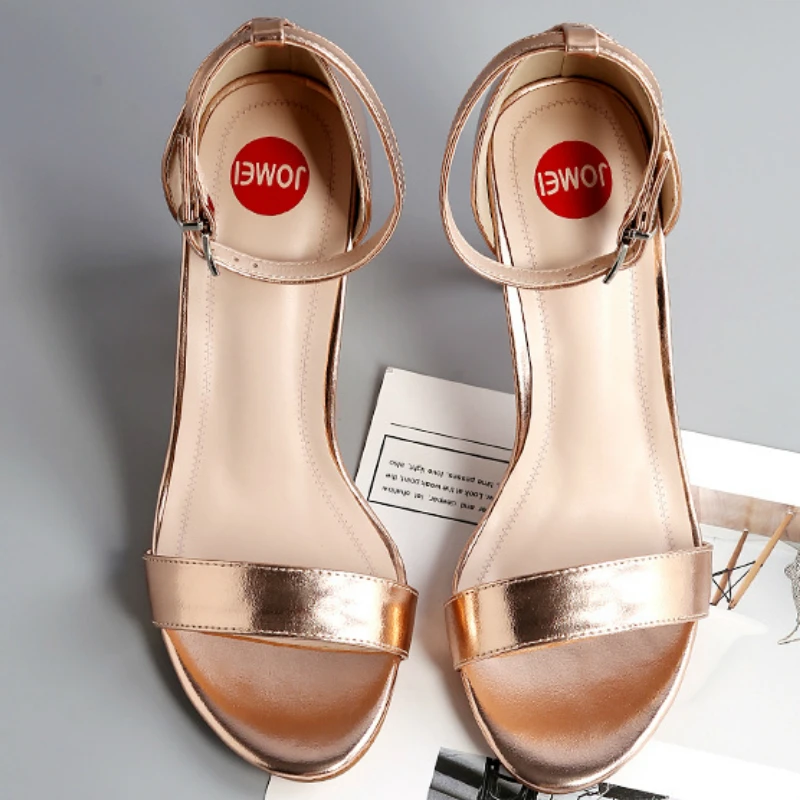 Летние роскошные женские босоножки на толстом каблуке и платформе с