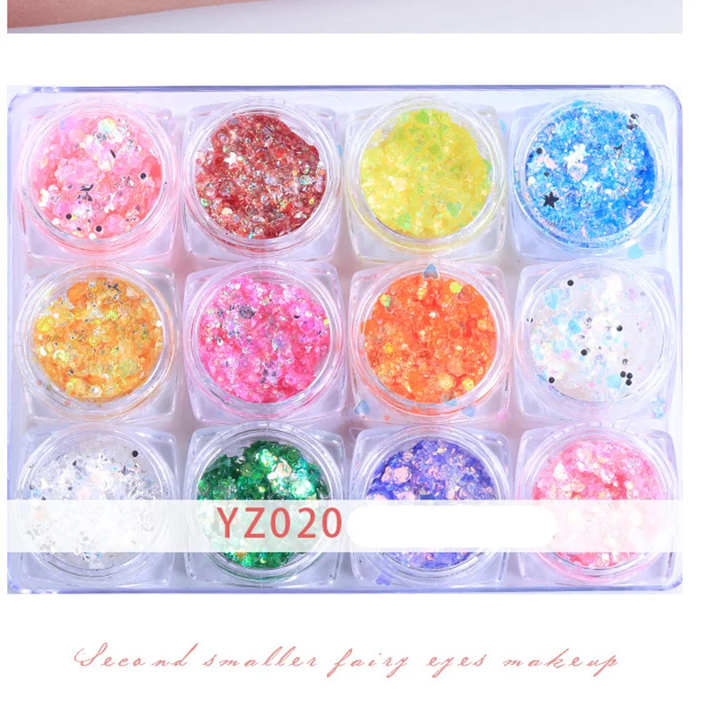 YZ020 CHIVENIDO фестиваль блеск глаз Gezicht блестки Maquillage фестиваль лицо драгоценные камни блеск для глаз дизайн ногтей - Цвет: YZ020