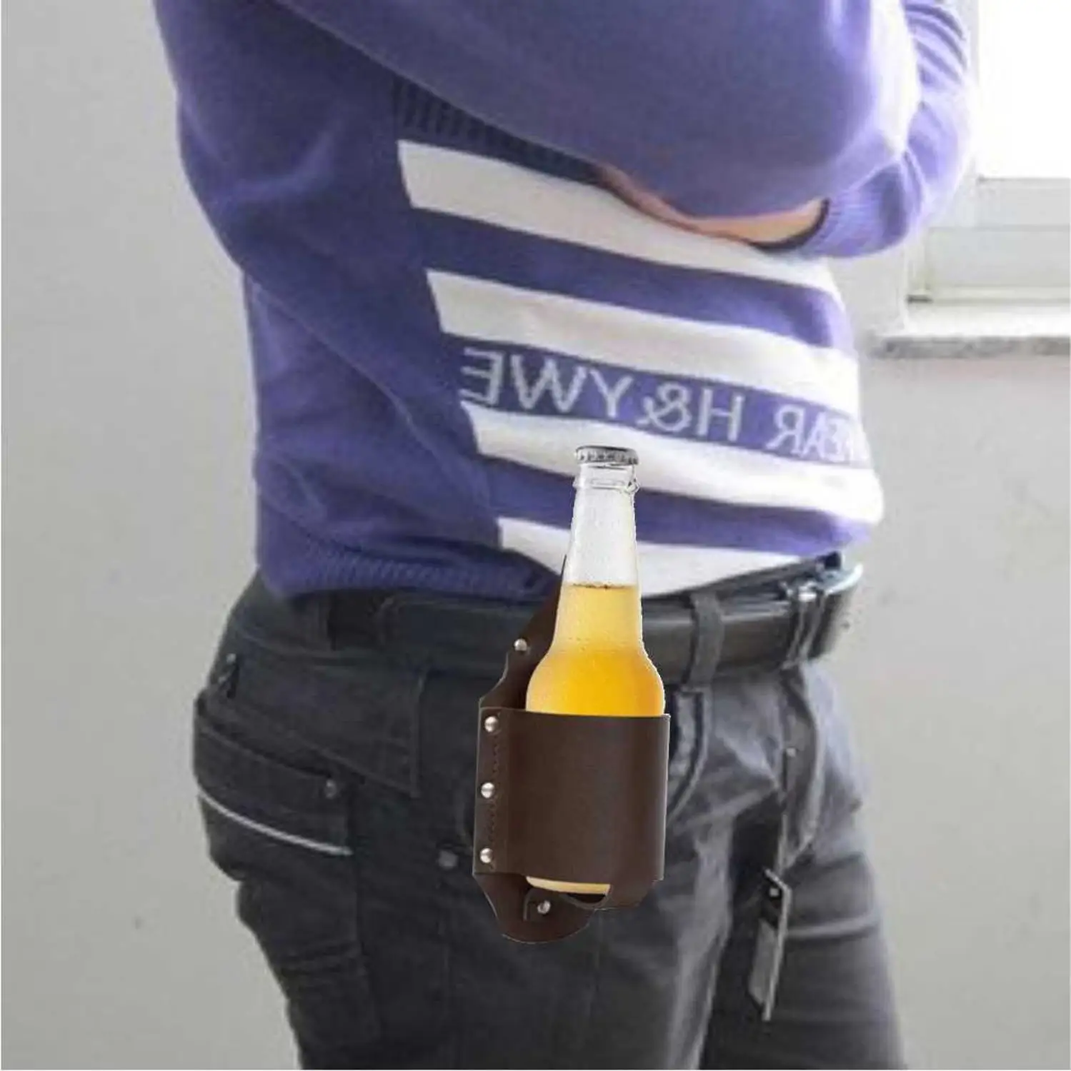 

Mountaineering Outdoor Beer Sleeve Beer Belt Bag Wine Bottle Storage Bag Portable Beer Practical Bag Wine Bottle Beverage Bag