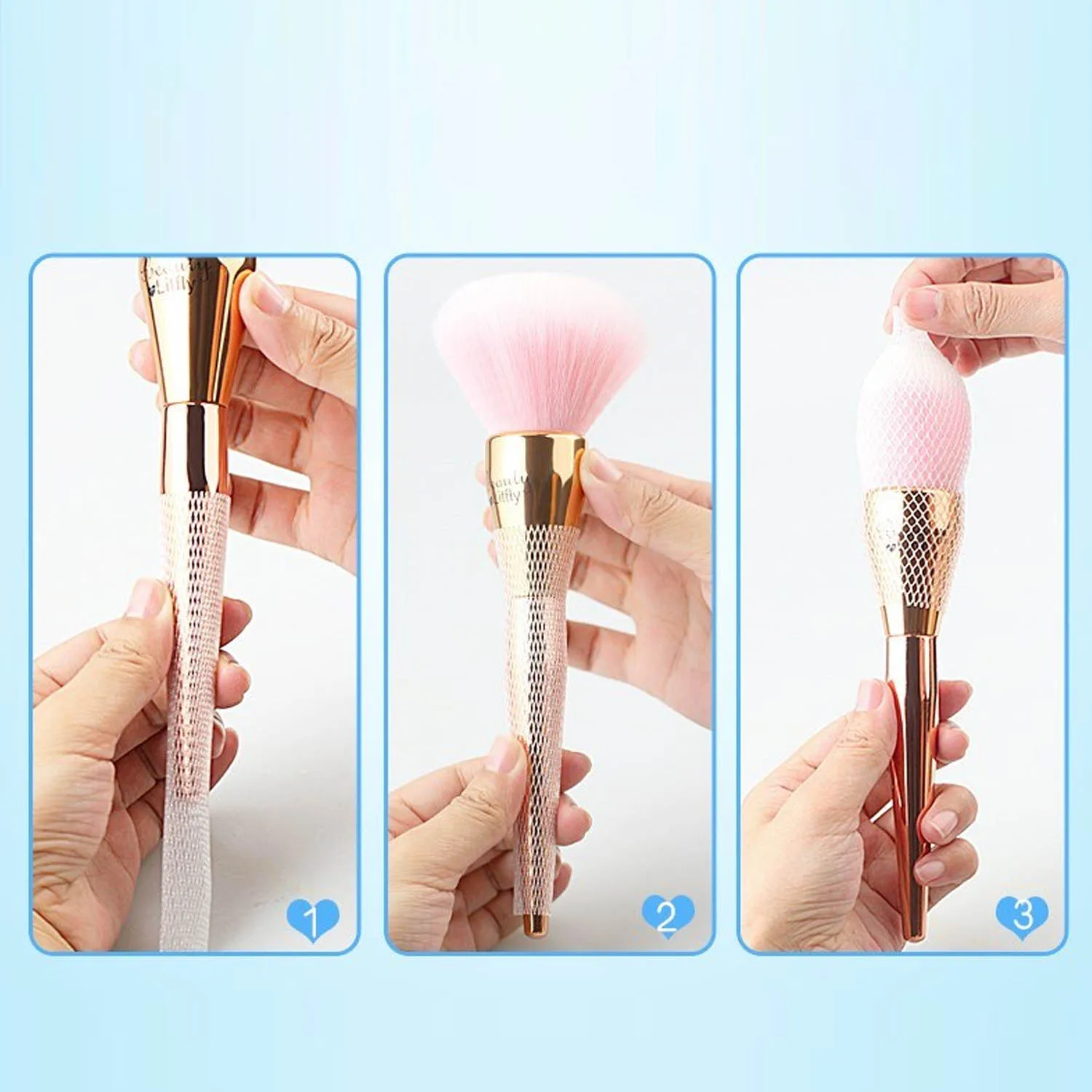 50 шт кисти для макияжа сетевой протектор Защитная Эластичная сеточная подкладка