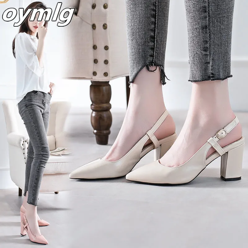 Новая весенняя женская обувь на высоком каблуке Модная Уличная Кожаные женские