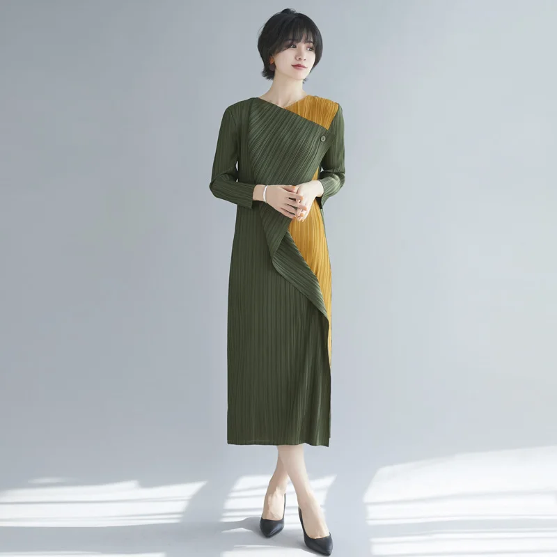 Changpleat 2019 осенние новые женские платья Miyak Плиссированное модное дизайнерское