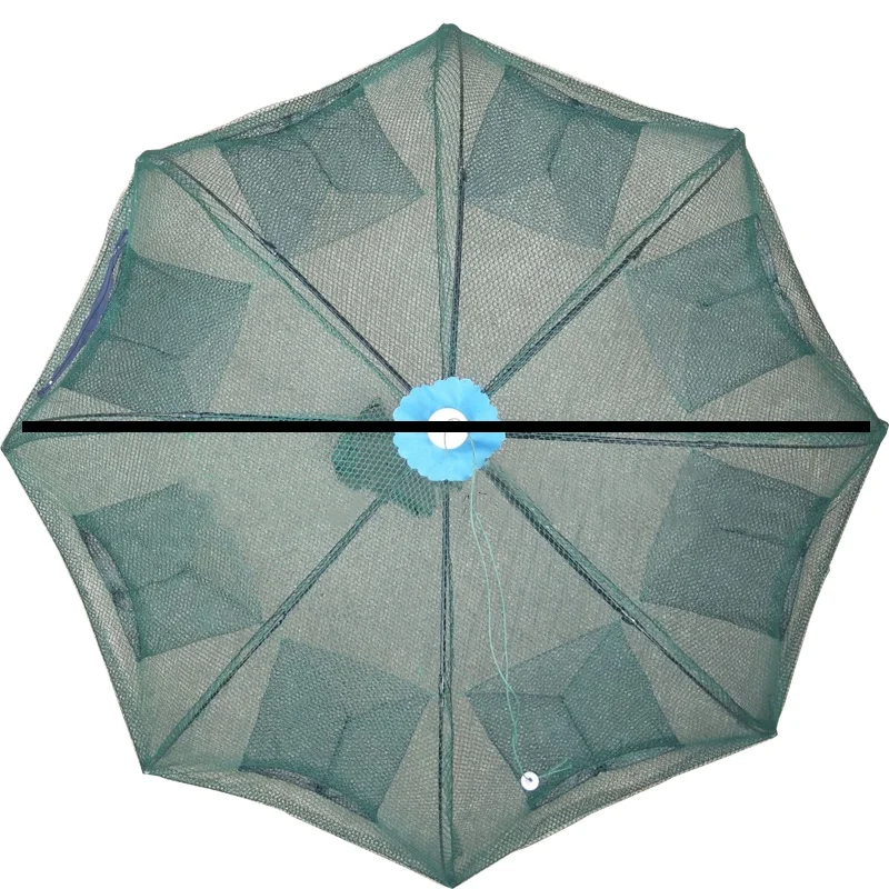 

8 Hole Fishing Net Folded Portable Hexagon Fish Network Casting Nets Crayfish Shrimp Catcher Tank Trap China Cages Mesh