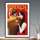 Постер Aperol с изображением ликера, винтажный постер с изображением еды и напитков, картина в скандинавском стиле для декора гостиной