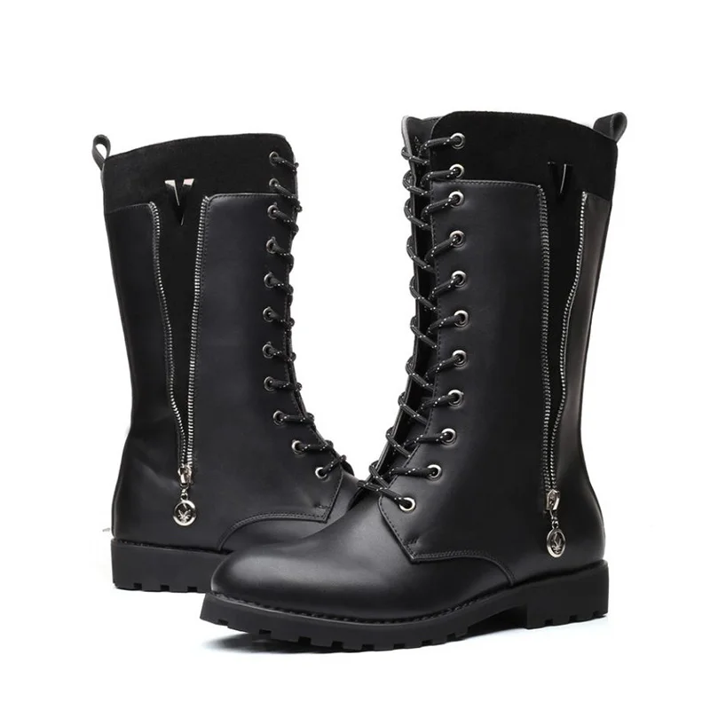 ZALAVOR/большие размеры 37-46 Полусапоги Мужская зимняя теплая плюшевая обувь на меху