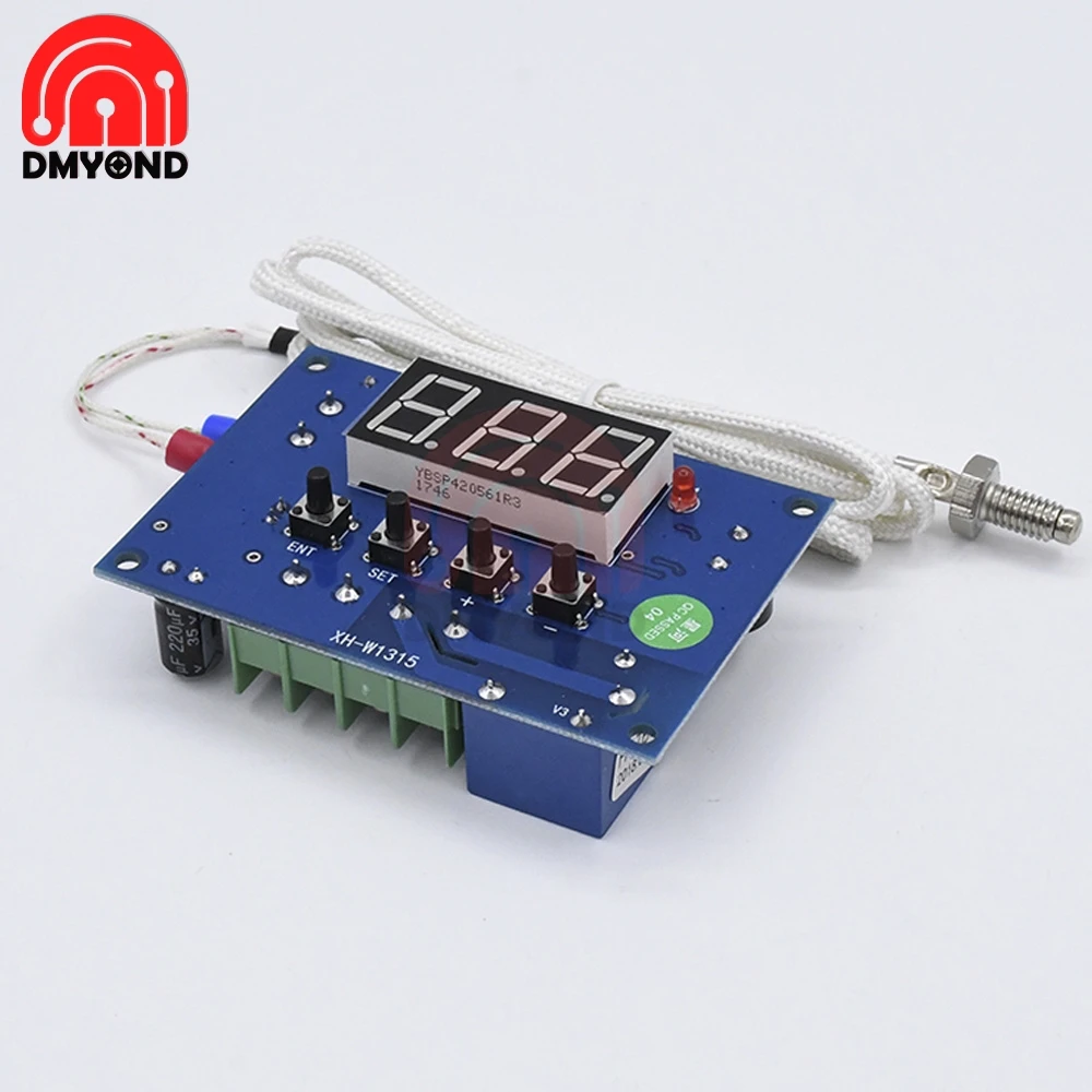 

XH-W1315 12V Thermostat Digital Temperature Controller K-type Thermocouple Temperature Control Switch Board -30-999 Celsius