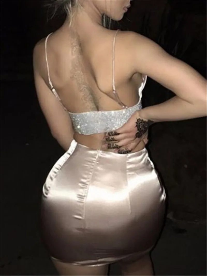 Стильная женская обувь 2 предмета Bodycon платье с треугольным вырезом комплект: